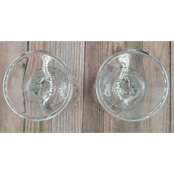 Arcoroc France Crystal Cut Water Goblets Set of 2 Clear Glass 6" Vintage Elegant - Picture 7 of 12
